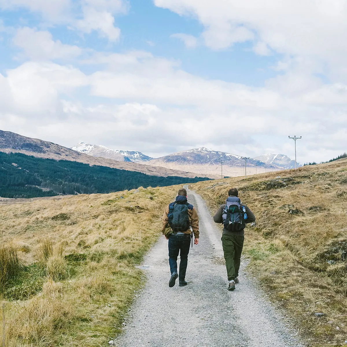 Mera founders on a hike together